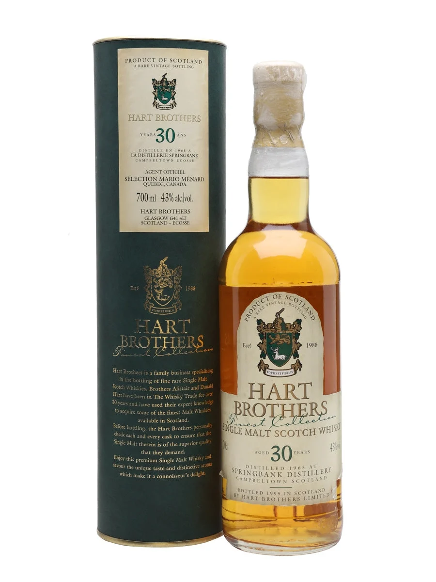 Springbank 1965 30 Year Old Hart Bros Campbeltown Single Malt Scotch Whisky | 700ML - Whiskey