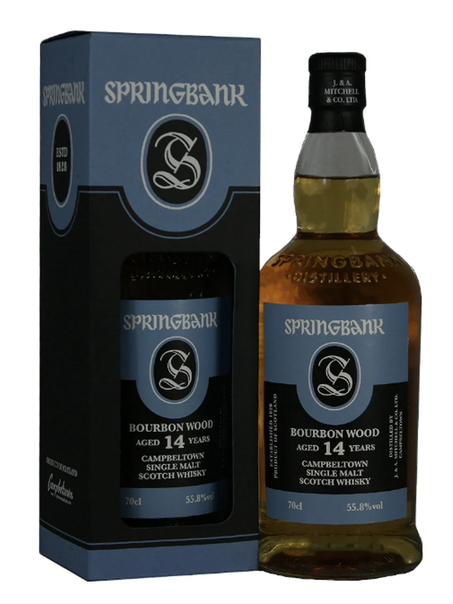 Springbank 14 Year Old Bourbon Wood Campbeltown Single Malt Scotch Whisky - Whiskey