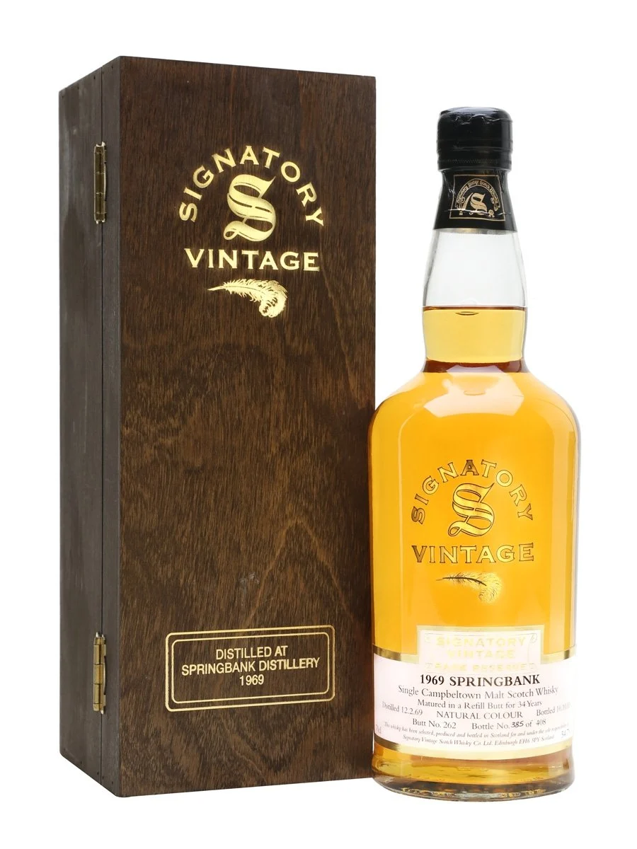 Springbank 1969 34 Year Old Cask #262 Signatory Campbeltown Single Malt Scotch Whisky | 700ML - Whiskey