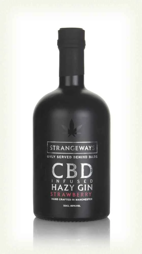 Ginebra con sabor a fresa seca Hazy con infusión de CBD Strangeways | 500ML