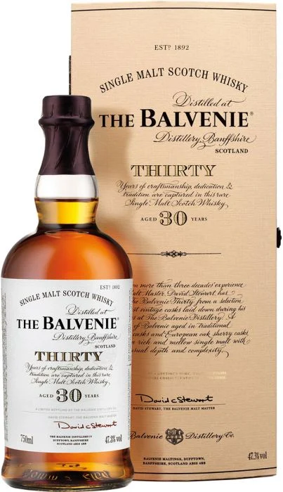 The Balvenie Thirty 30 Year Old Cask Strength Single Malt Scotch Whisky - Whiskey