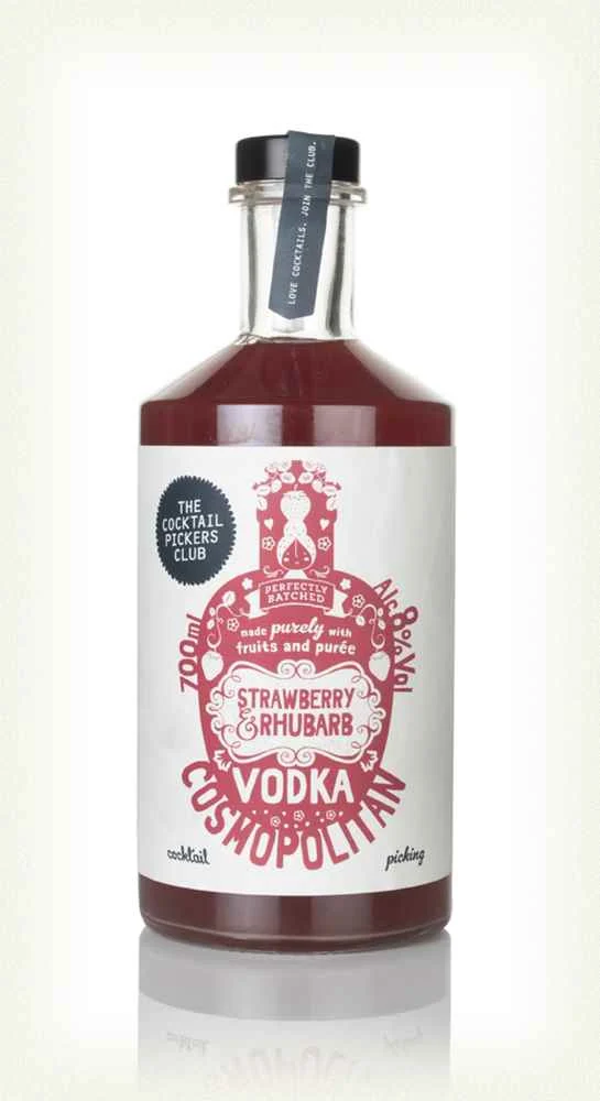 The Cocktail Pickers Club Cócteles pre_embotellados cosmopolitas de fresa y ruibarbo | 700ML