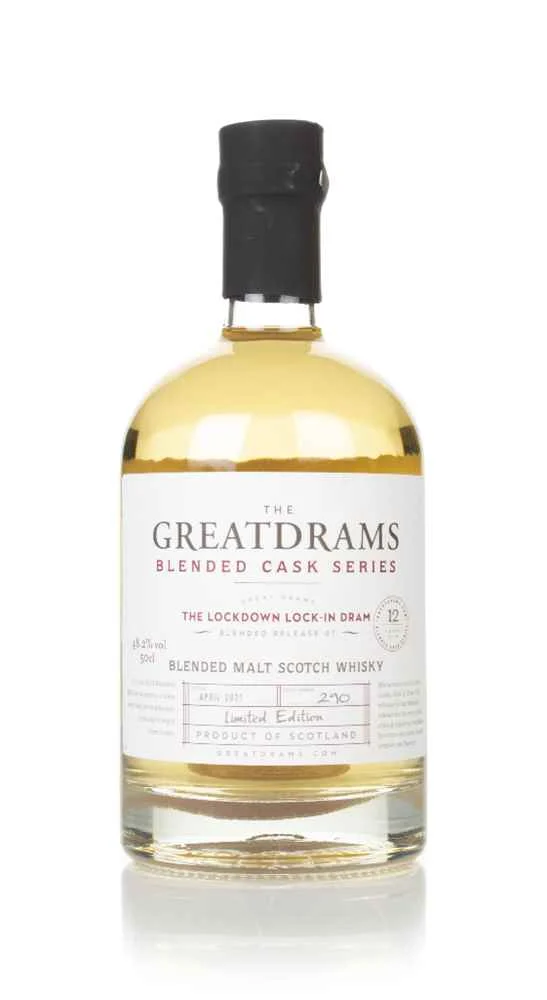 The Lockdown Lock-In Dram Malta mezclada de 12 años - Whisky Blended Cask Series (GreatDrams) | 500ML