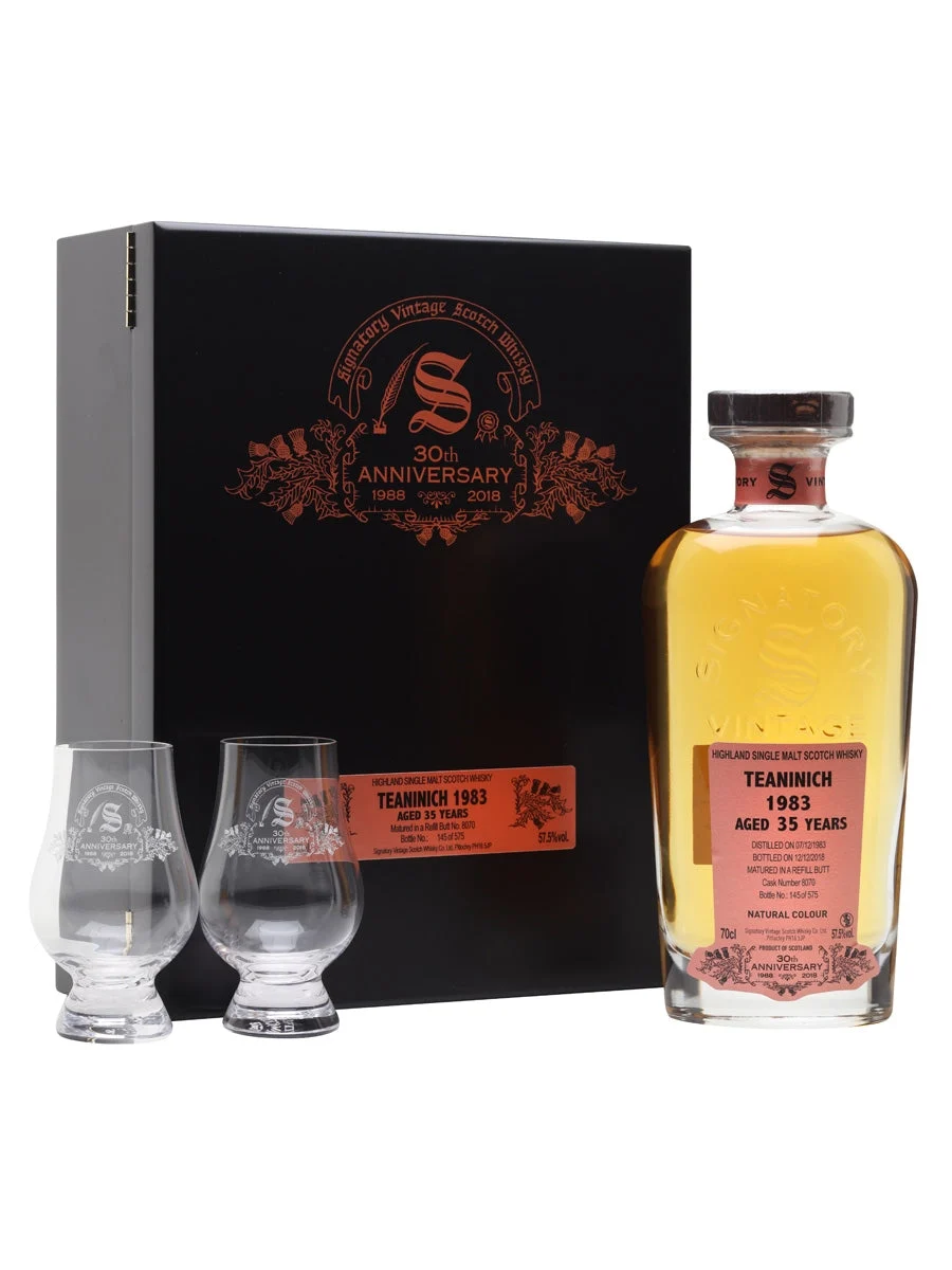 Teaninich 1983 35 años Signatario 30 aniversario Highland Single Malt Whisky escocés | 700ML