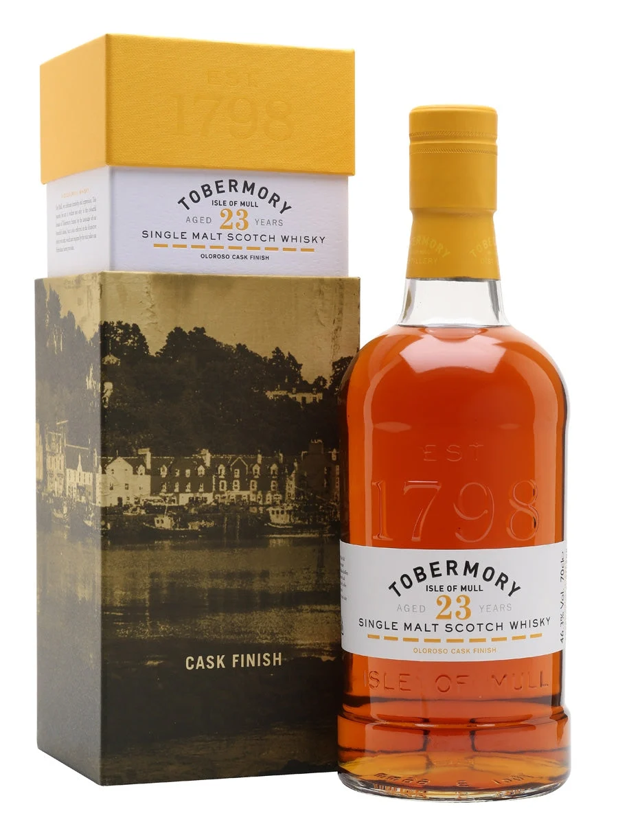 Tobermory 1996 Whisky escocés de malta única de Sherry Finish Island de 23 años | 700ML