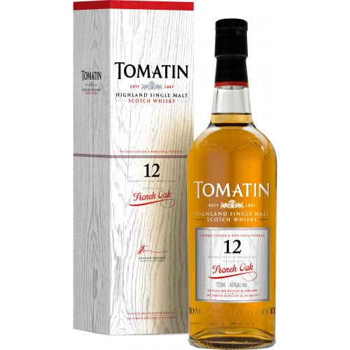 Tomatin 12 Year Old French Oak Single Malt Scotch Whisky - Whiskey