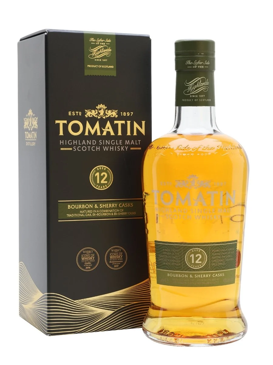Tomatin 12 Year Old Bourbon & Sherry Casks Highland Single Malt Scotch Whisky | 700ML - Whiskey