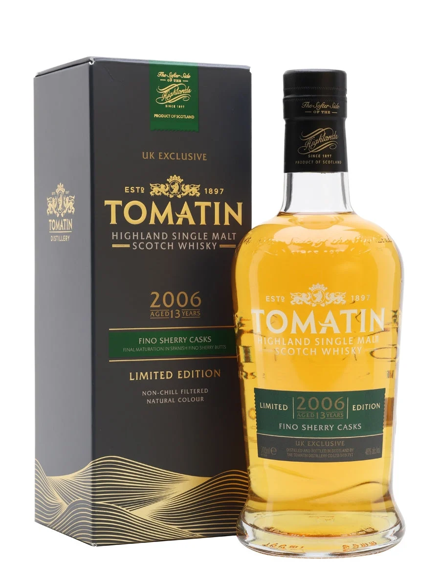 Tomatin 2006 13 años Fino Sherry Cask Highland Single Malt Whisky escocés | 700ML