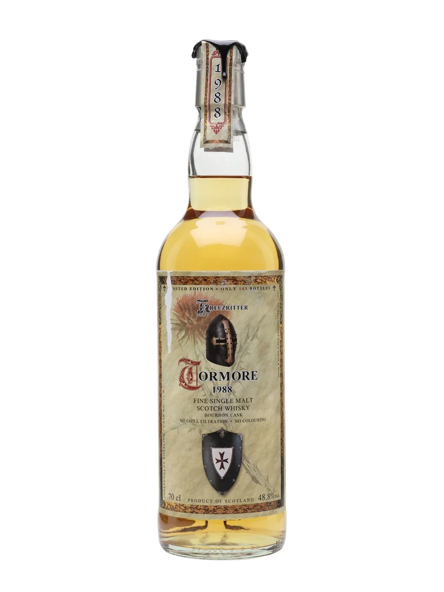 Tormore 1988 Kreuzritter Jack Wiebers de 30 años Whisky escocés de pura malta Speyside | 700ML