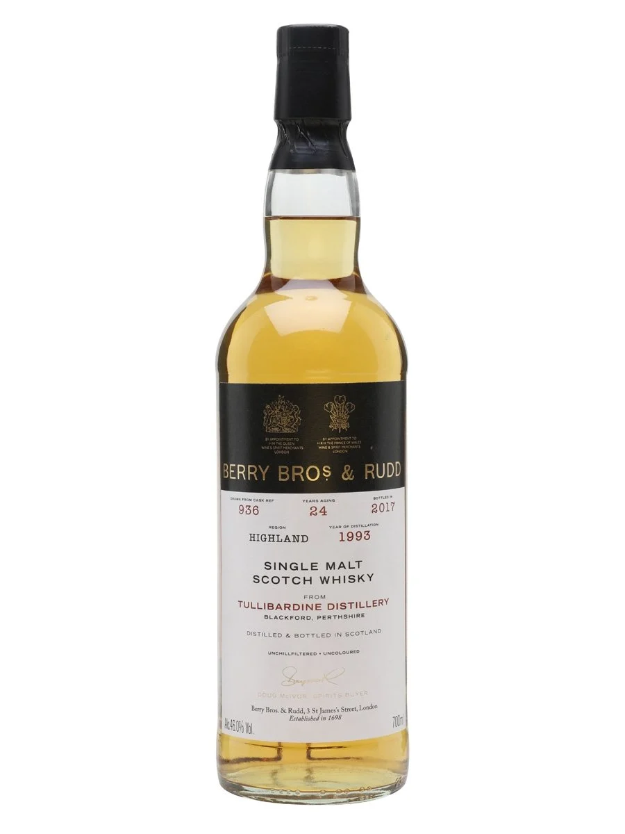 Tullibardine 1993 24 Year Old Berry Bros & Rudd Highland Single Malt Scotch Whisky | 700ML - Whiskey