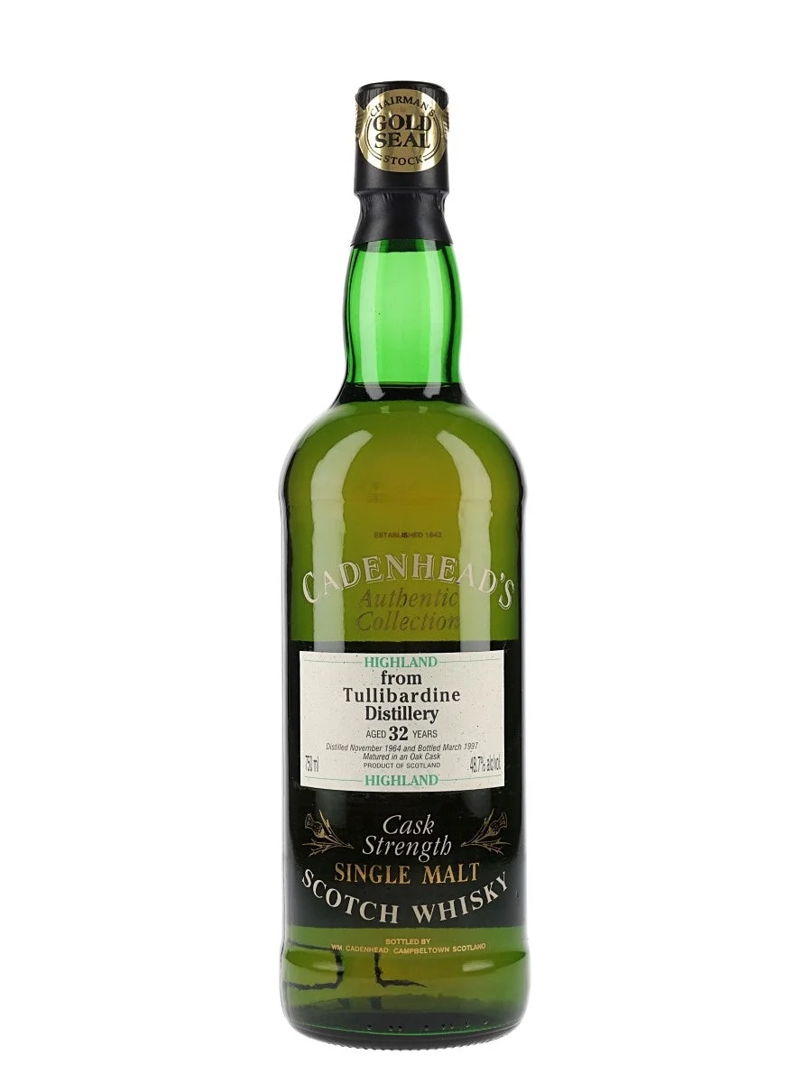 Tullibardine 1964 32 Year Old Bot.1997 Cadenhead's Highland Single Malt Scotch Whisky - Whiskey