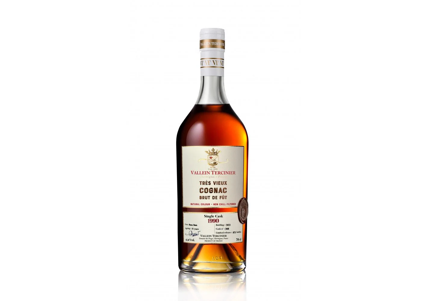 Vallein Tercinier Brut de Fût 1990 Single Cask Cognac | 700ML