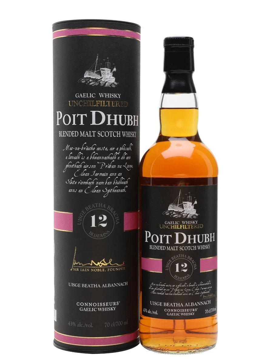 Poit Dhubh 12 Year Old Blended Malt Scotch Whisky | 700ML - Whiskey