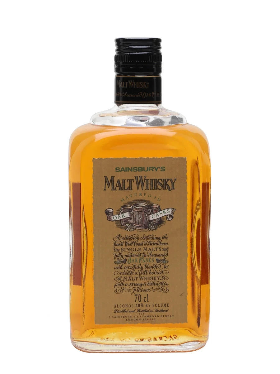 Sainsbury's Malt Whisky Bot.1990s Scotch Blended Malt Whisky | 700ML - Whiskey