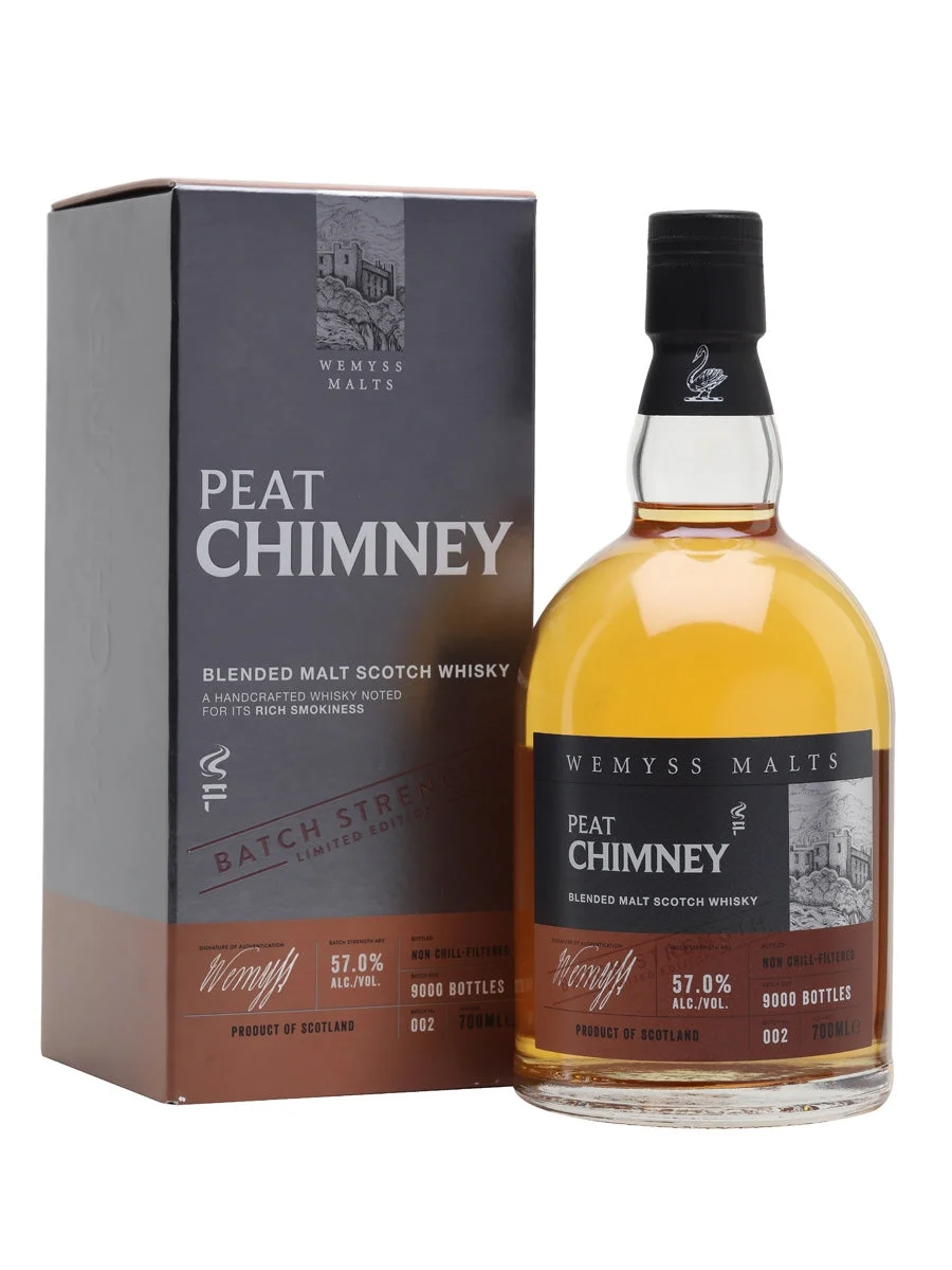 Wemyss Malts Peat Chimney Cask Strength Batch No 002 Blended Malt Scotch Whisky | 700ML - Whiskey